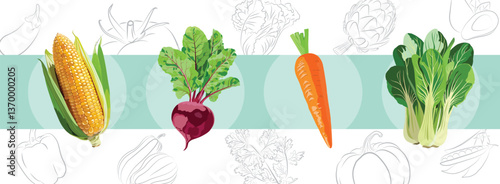 colorful vegetables.