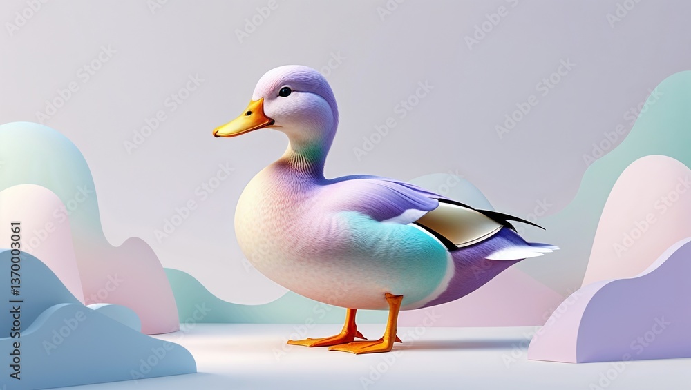 Obraz premium Dreamy Animal Duck Portrait