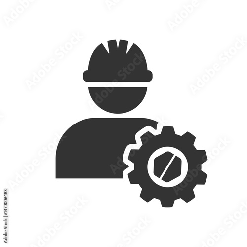 worker icon isolated on transparent background
