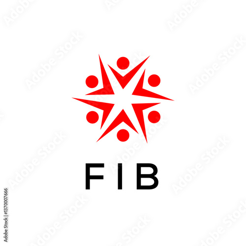 FIB creative minimalist letter logo.