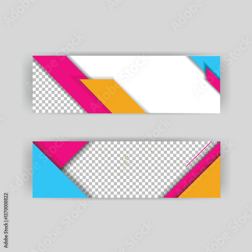 Colorful Geometric Banner Design Free Download Colorful Geometric Banner Design - GFXLoad