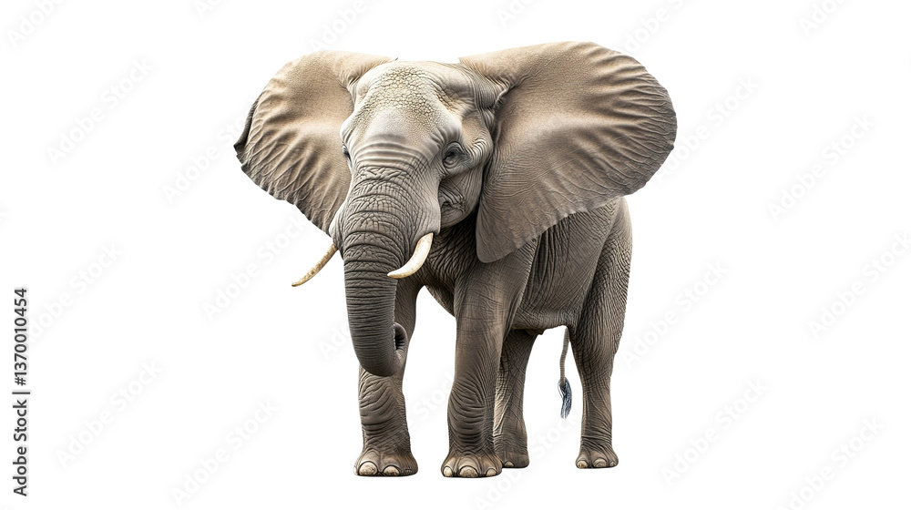 Fototapeta premium Majestic elephant standing tall in nature's realm gigapixel standard scale wildlife photography