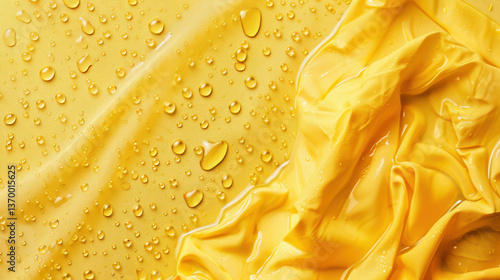 yellow clothes soaked in water before washing
