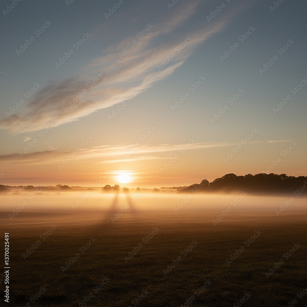 Naklejka premium sunset in the sea