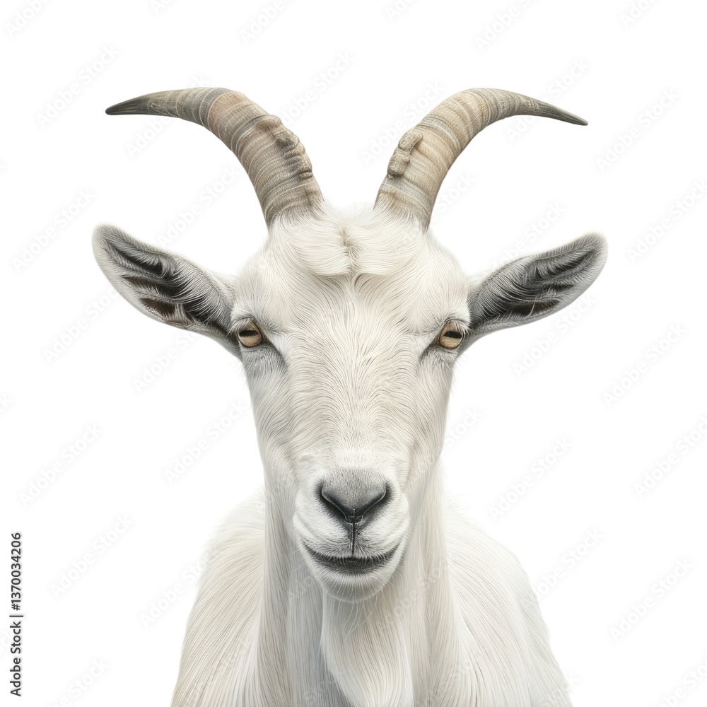 Fototapeta premium Goat white background