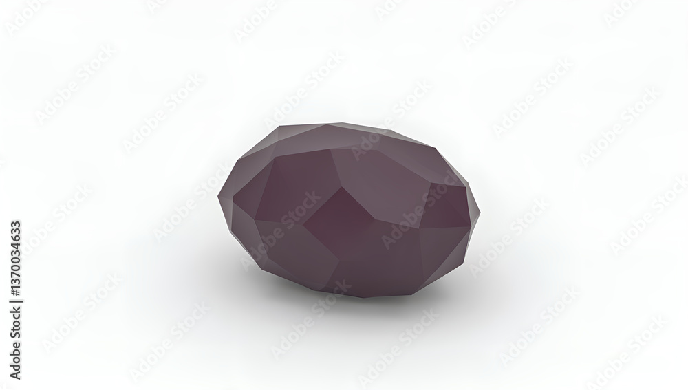 Fototapeta premium Raisin Geometry: A Clean Low Poly Visual