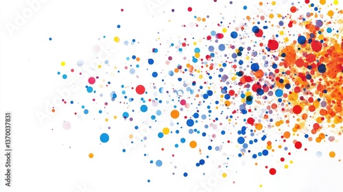 Colorful Abstract Background with Vibrant Dots in Various Sizes Creating a Dynamic Visual Display