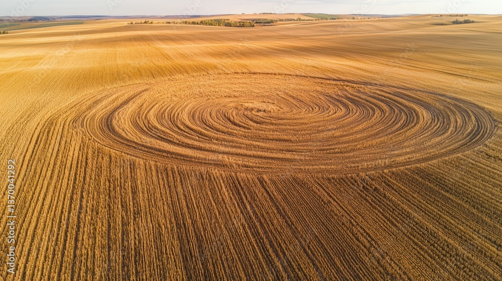 Naklejka premium A field where farmers are using soil conservation techniques like crop rotation and erosion control.