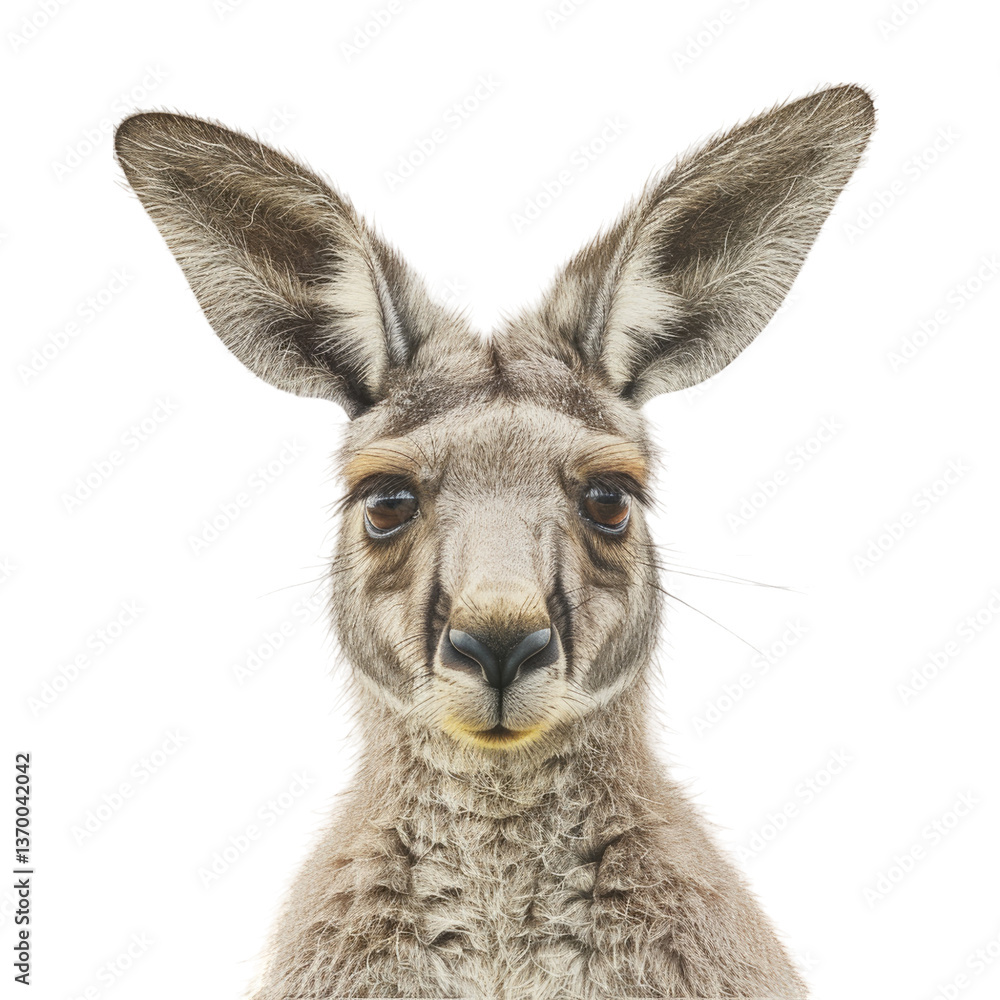 Fototapeta premium Kangaroo white background