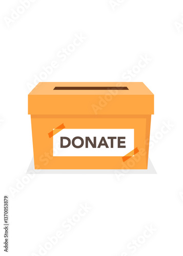 Donation box Charity to the poor and needy people stock illustration