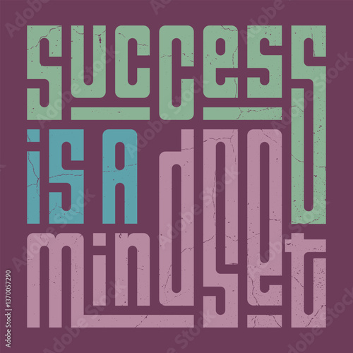 Success Is a Mindset Motivational Typography Design