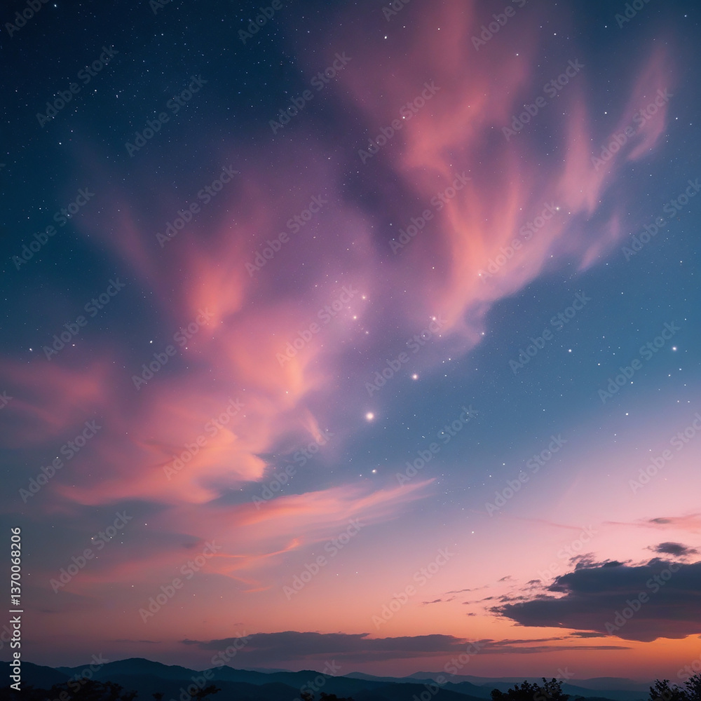 Fototapeta premium sunset in the mountains