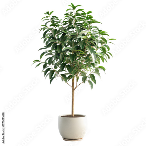 Houseplant ficus tree no background