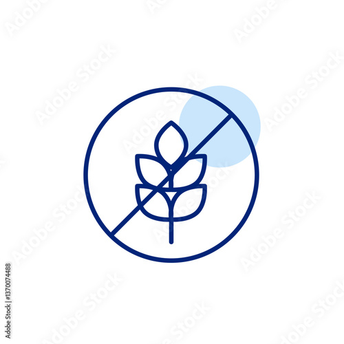 Gluten free food or diet. Pixel perfect, editable stroke vector icon