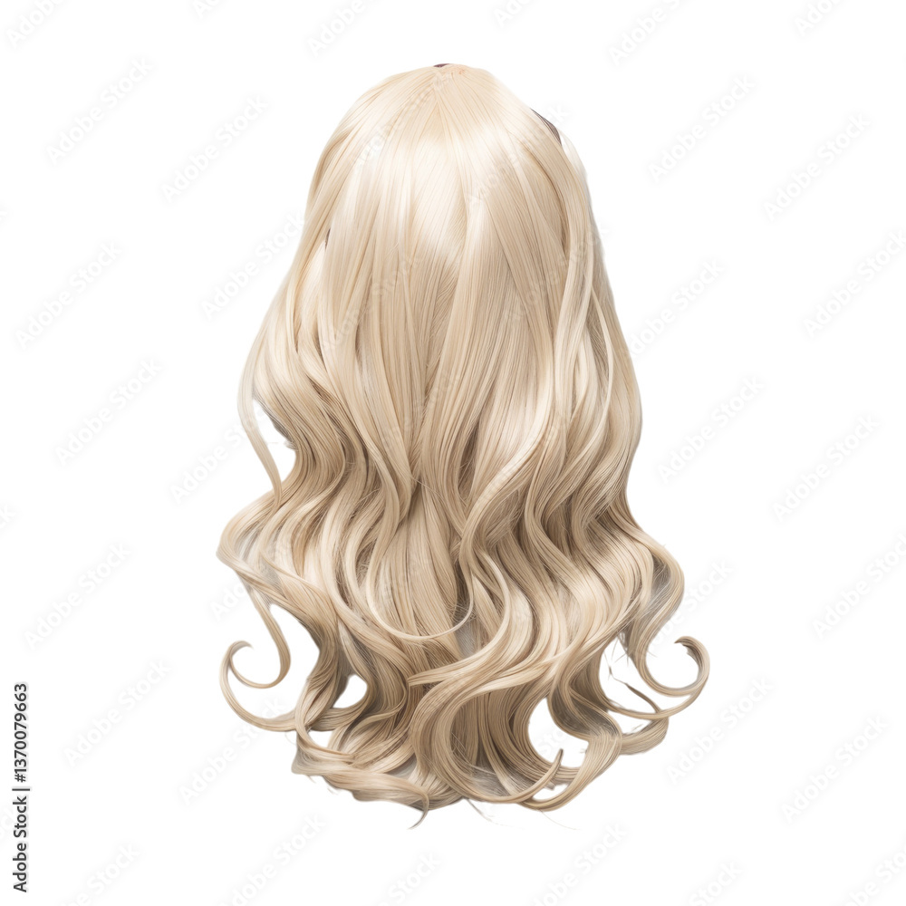 Naklejka premium wig for woman no background