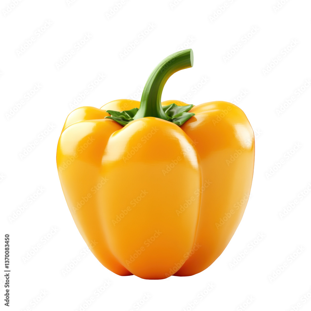 Bright Ripe Bell Pepper on transparent background Bright Ripe Bell Pepper on transparent background