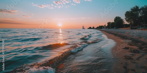 sunset over the sea