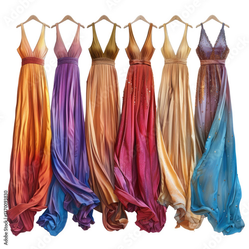 Wallpaper Mural pack of maxi dresses no background Torontodigital.ca