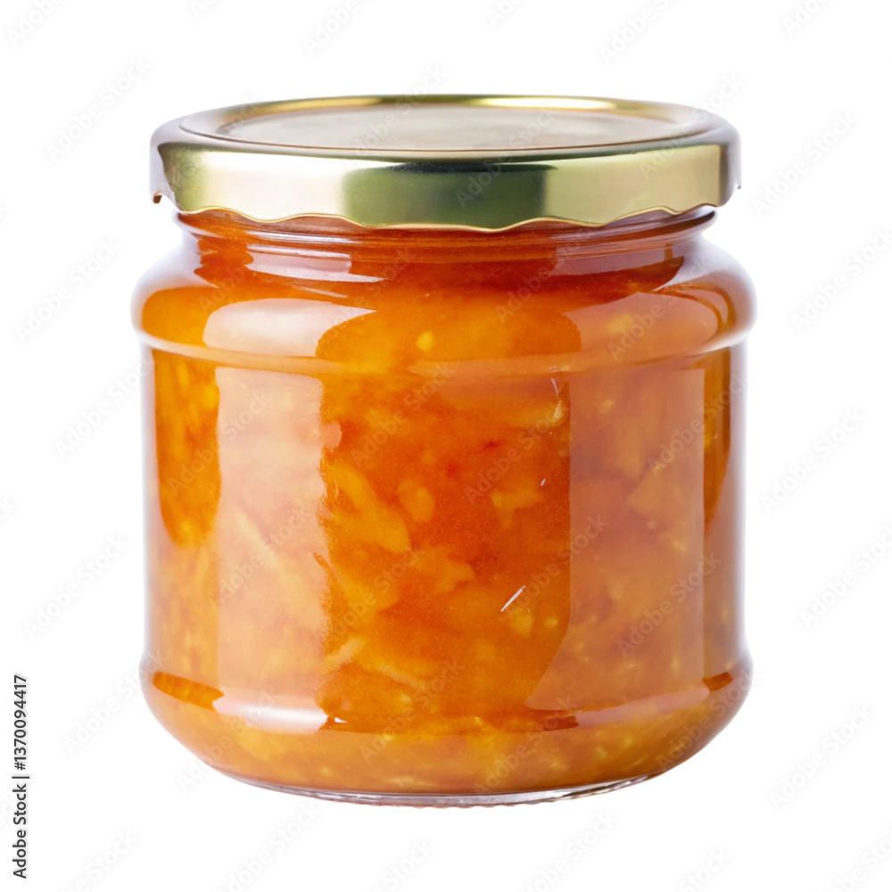 Marmalade jar isolated on transparent background
Marmalade jar isolated on transparent background