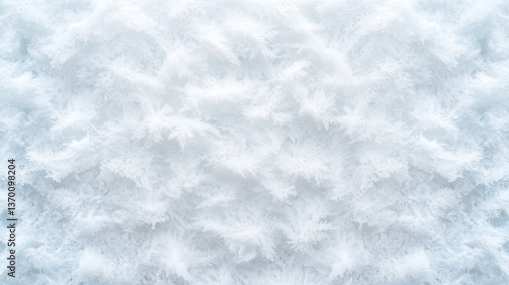 Fototapeta premium Detailed Frost Texture on Cold Surface with Unique Patterns