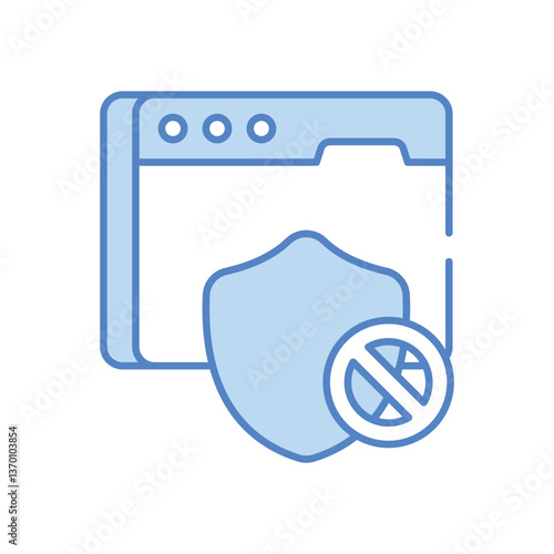 Ad Blocker icon vector stock illustration