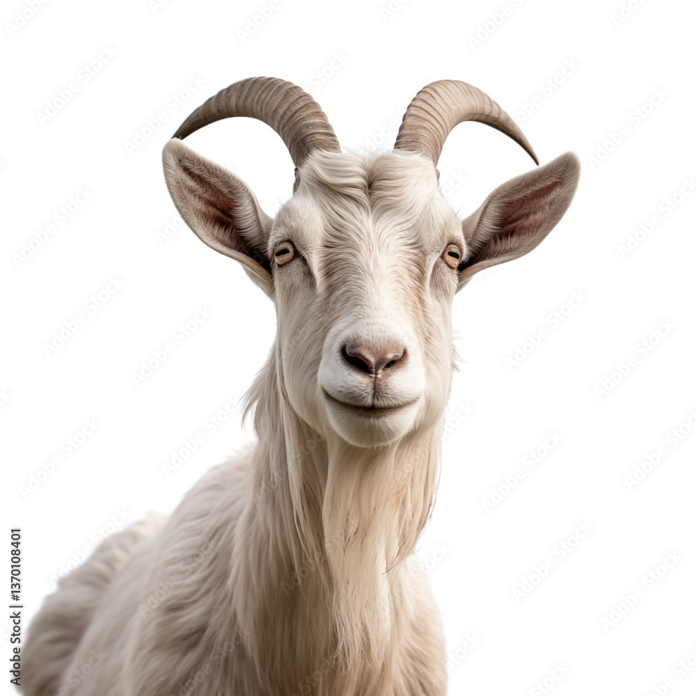 Fototapeta premium Goat isolated on transparent background. Generative ai