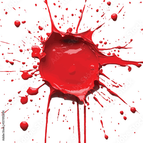 red paint splash