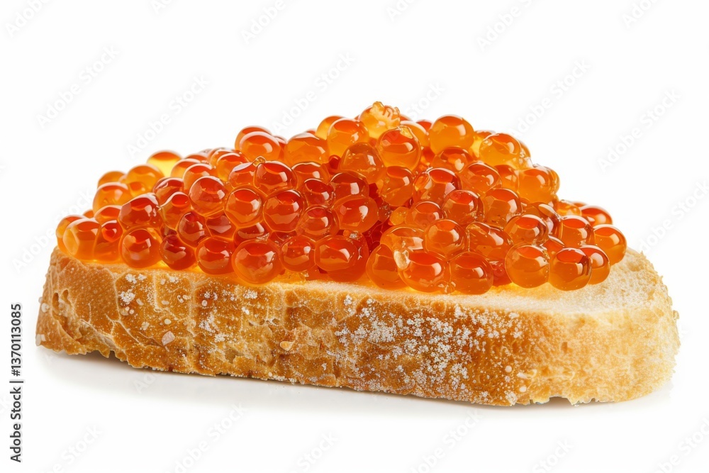Delicious Salmon Caviar on Bread Delicious Salmon Caviar on Bread