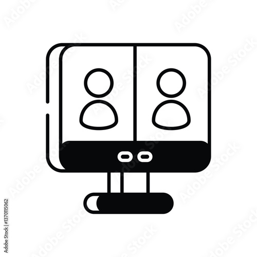 Online Meeting icon vector stock illustration