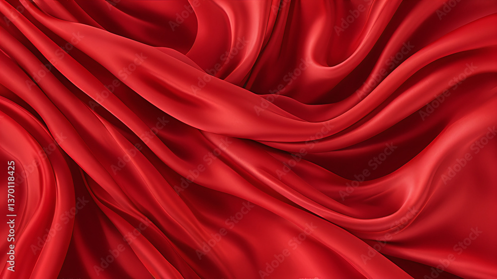 Obraz premium red silk fabric