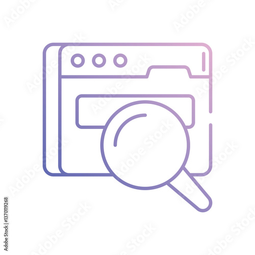 Browsing  icon vector stock illustration
