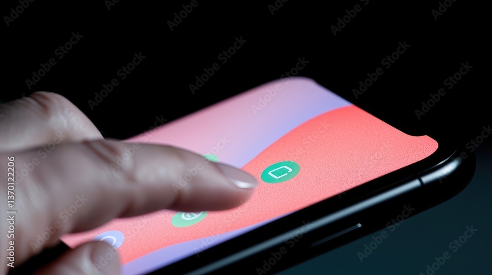 Smartphone touch screen interface Smartphone touch screen interface