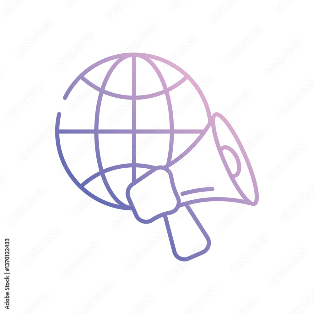 Global Marketing icon vector stock illustration Global Marketing icon vector stock illustration