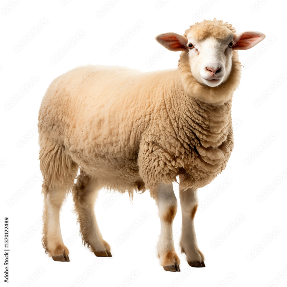 sheep isolated on transparent background. Generative ai sheep isolated on transparent background. Generative ai
