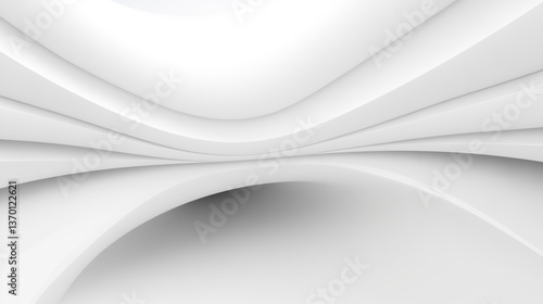 Wallpaper Mural Abstract curved dynamic white background Torontodigital.ca