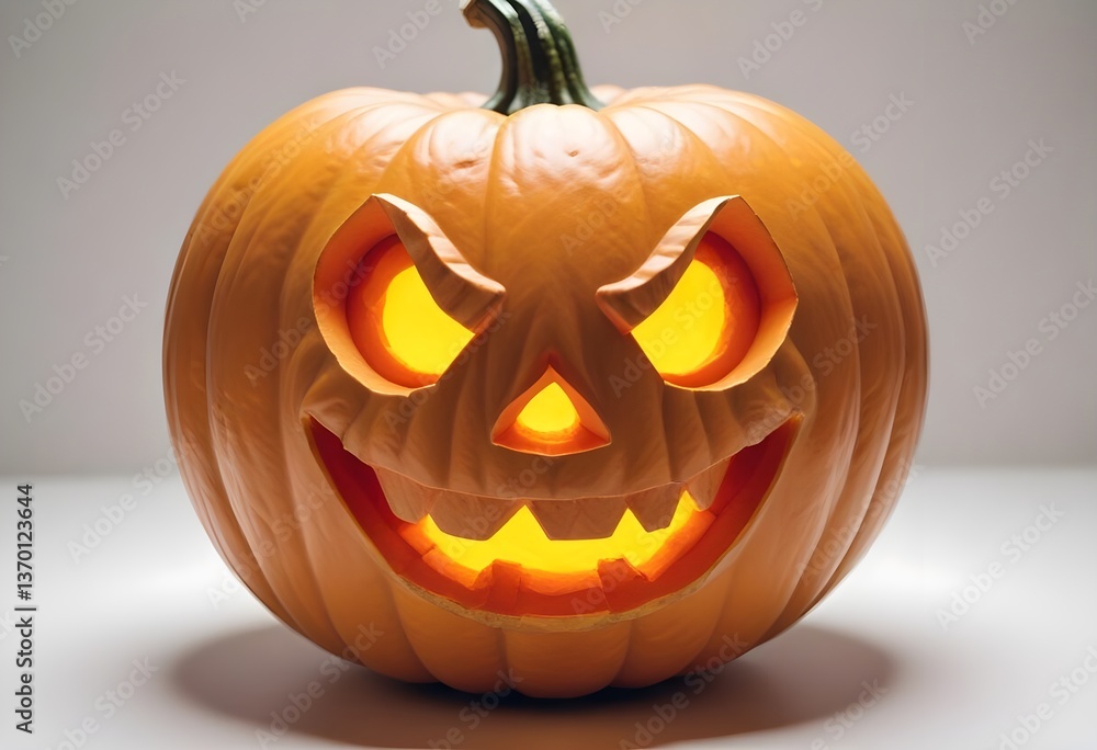 Halloween Jack o Lantern Pumpkin with a spooky face. Isolated on a white background Halloween Jack o Lantern Pumpkin with a spooky face. Isolated on a white background