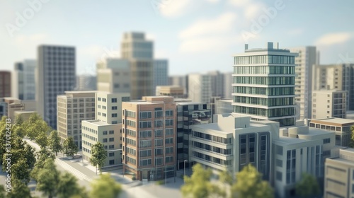 Isometric view of a city Vector