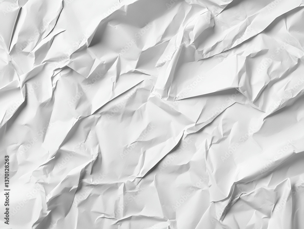 Obraz premium Crumpled White Paper Texture