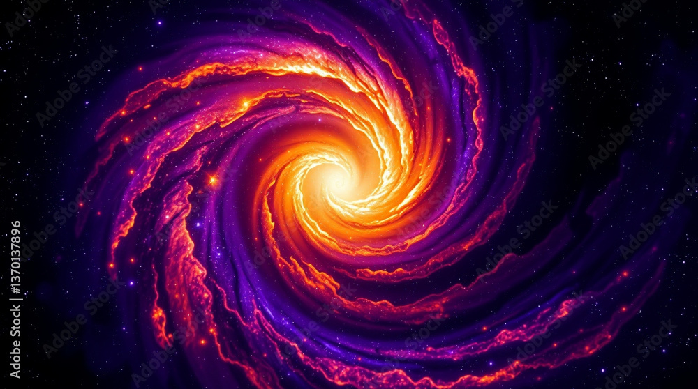 Colorful Cosmic Swirl in Space Abstract Digital Art Colorful Cosmic Swirl in Space Abstract Digital Art