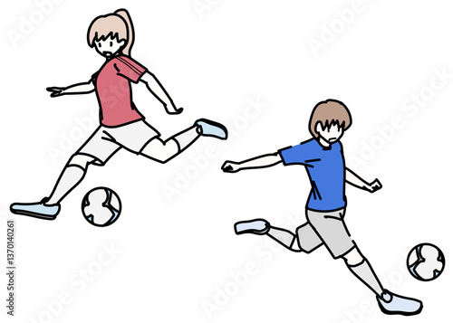 サッカー_キック_セット