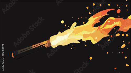 Torch Shooting Vector Graphic Design