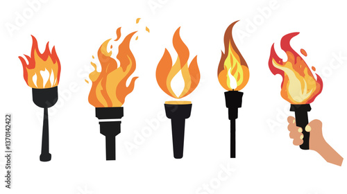 Torch Shooting Vector Graphic Design