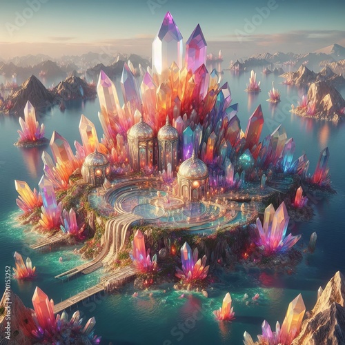 Crystal crystals of various colors