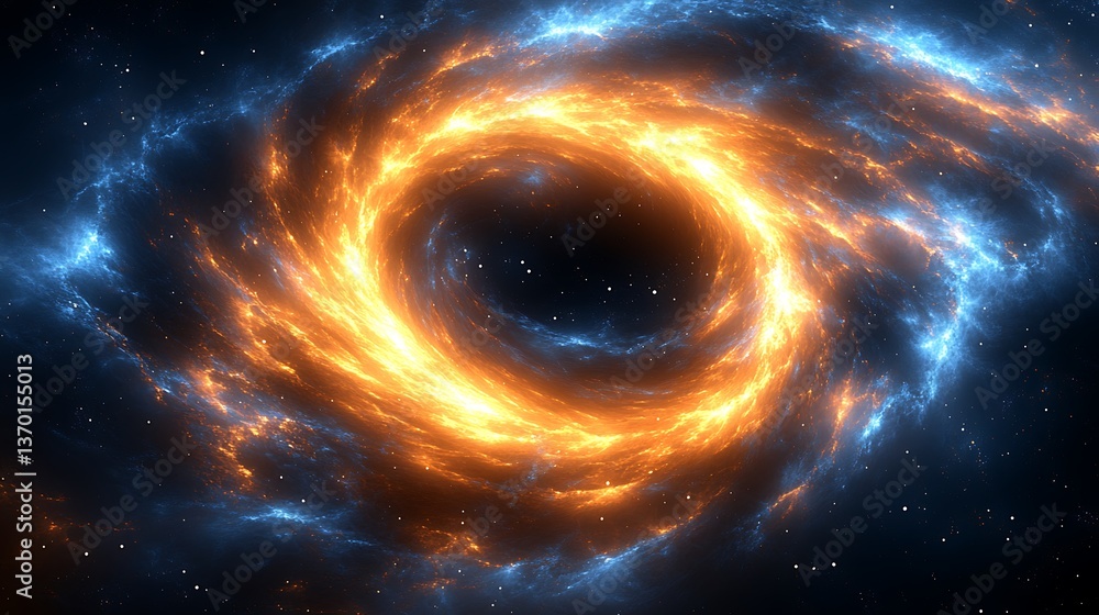 Cosmic vortex in fiery nebula Cosmic vortex in fiery nebula