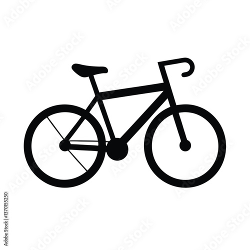 bicycle icon on white background