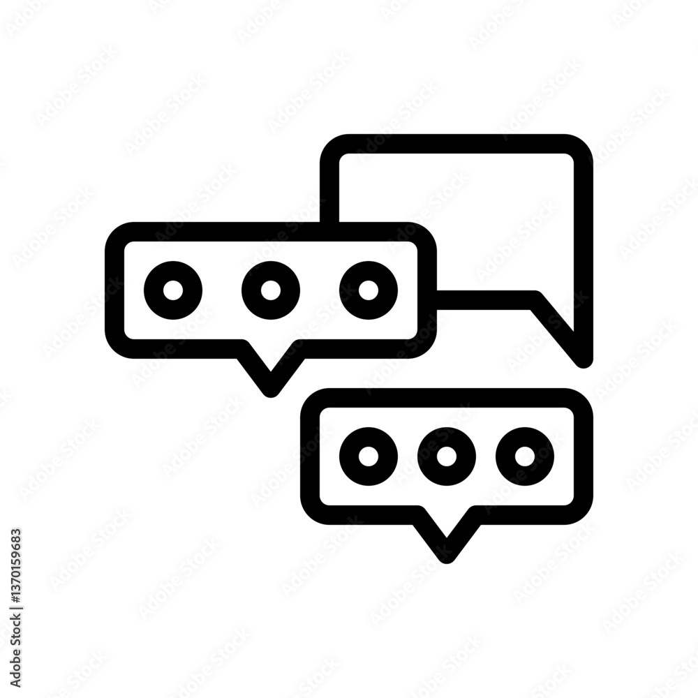 chat bubbles line icon chat bubbles line icon