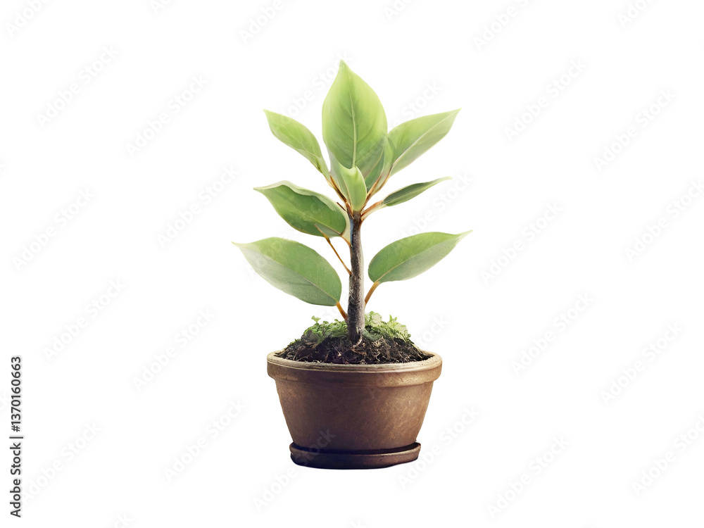 plant in a pot on transparent background white. plant in a pot on transparent background white.
