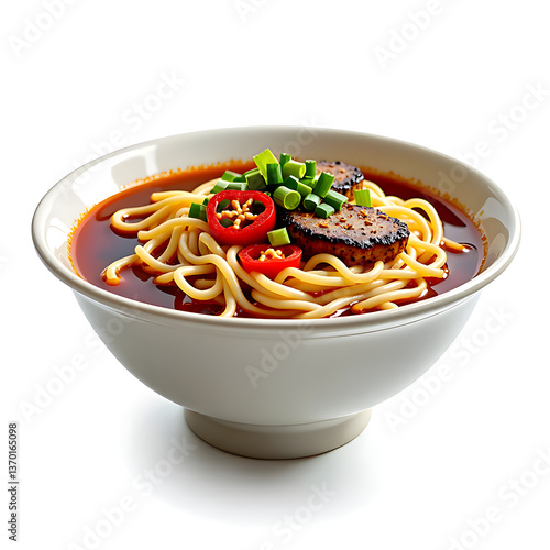 Delicious Instant Noodle Bowl with Sauce