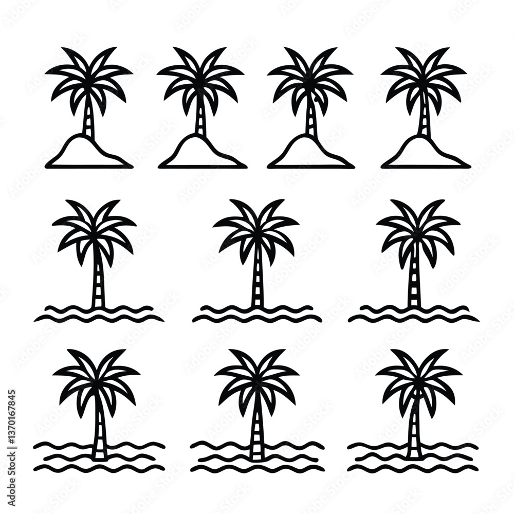 Fototapeta premium palm trees silhouettes