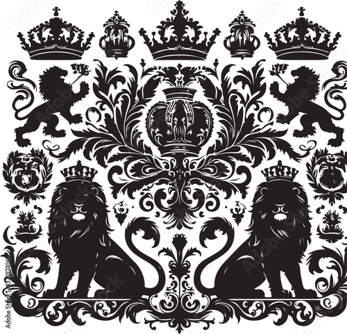 Luxury Ornamental Tattoos Vintage Vector Bundle | Baroque, Royal Frames & Floral Designs
